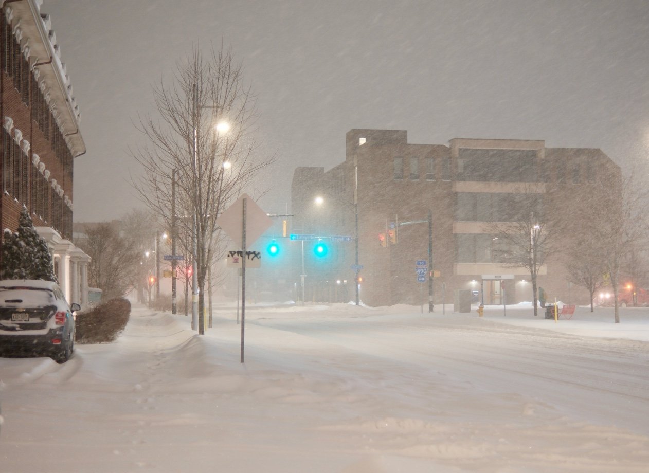 Blizzard, Downtown Rochester